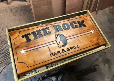 Wood Carved Bar Sign