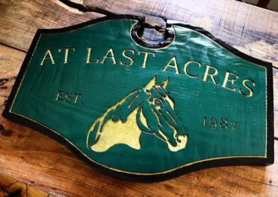 Custom Wood Stable Signs