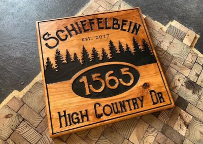 Home address custom wooden sign