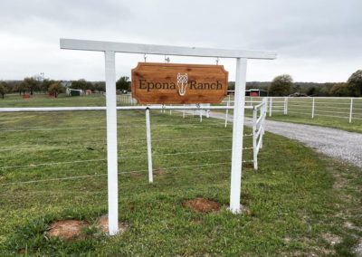 epona ranch hanging entrance sign