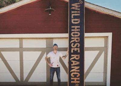 Rustic Wood Farm Entrance Sign