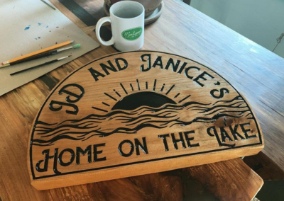 Custom wood Lake House Sign