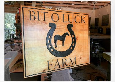 horseshoe custom wood sign