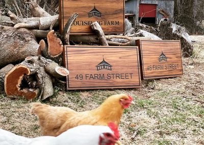 teak farm road signs