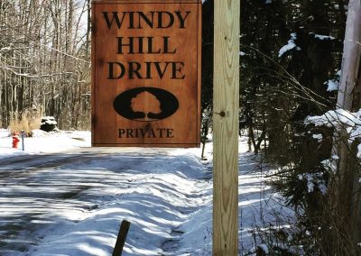 custom wood street sign